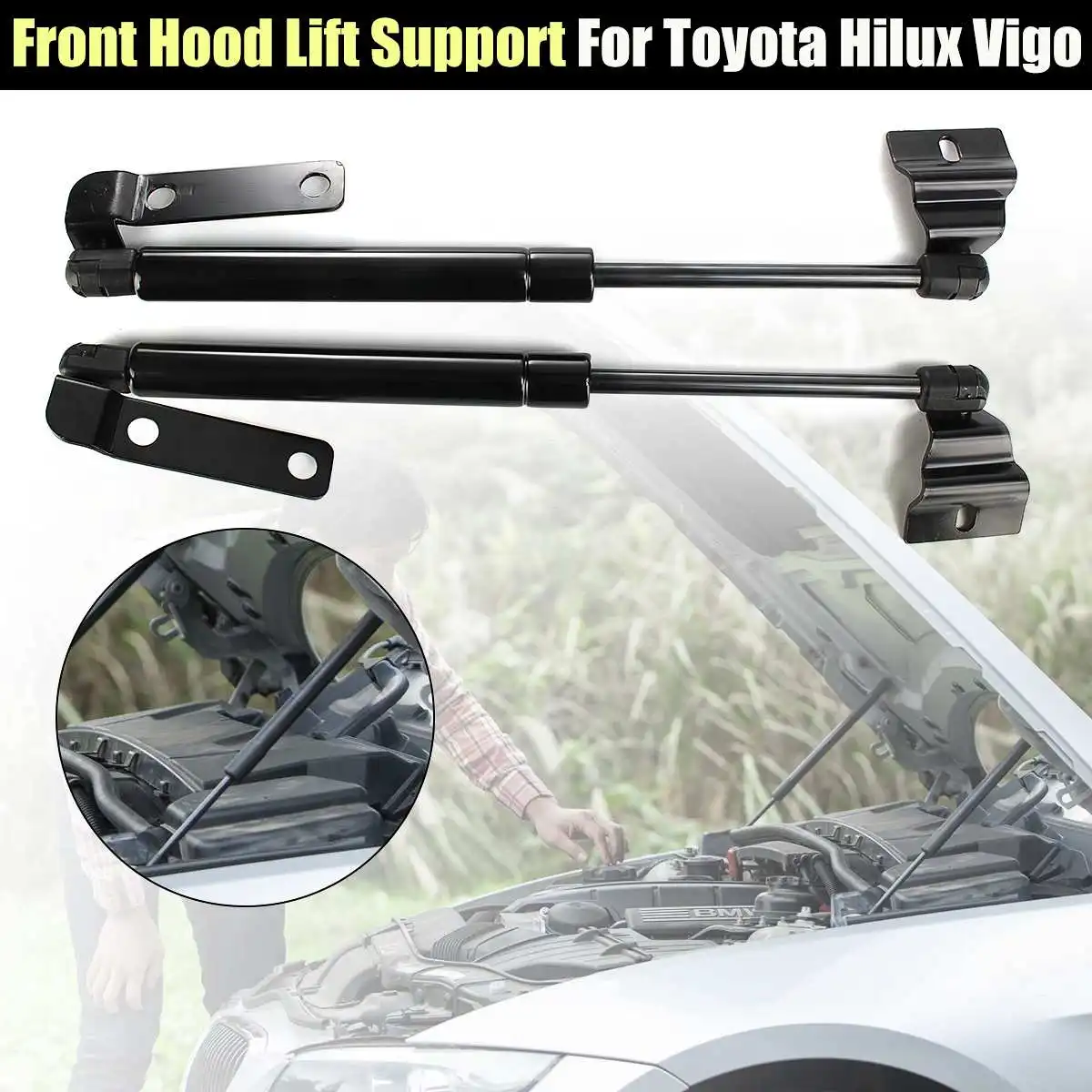 1 Pair Front Hood Bonnet Gas Strut Damper Lift Support Kit For Toyota For Hilux Vigo SR5 2005-2012
1 Pair Front Hood Bonnet Gas Strut Damper Lift Support Kit For Toyota For Hilux Vigo SR5 2005-2012