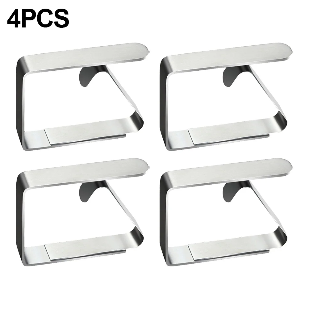 4Pcs Stainless Steel Anti-Slip Tablecloth Clamps Non-slip Securing Holder Wedding Camping Table Cloth Cover Fix Clips
4Pcs Stainless Steel Anti-Slip Tablecloth Clamps Non-slip Securing Holder Wedding Camping Table Cloth Cover Fix Clips
