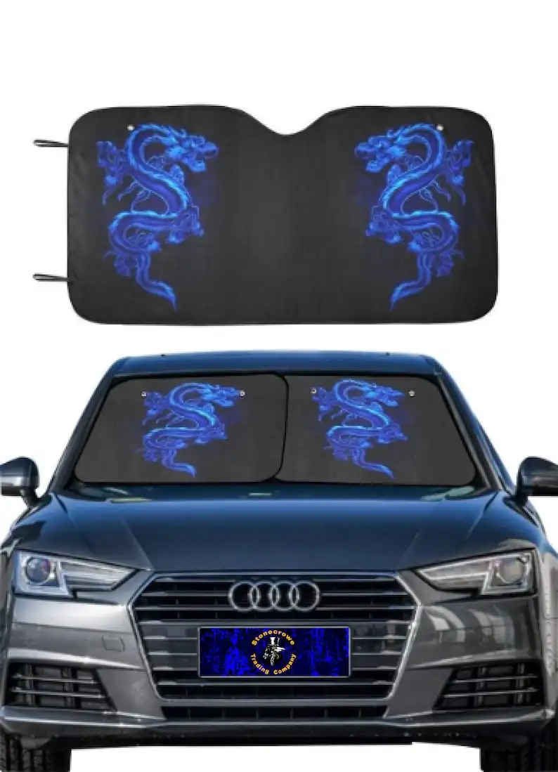Blue Fire Dragon Car Sunshade Folding Fantasy Windshield Cover Standard Accessories New Car Gift
Blue Fire Dragon Car Sunshade Folding Fantasy Windshield Cover Standard Accessories New Car Gift