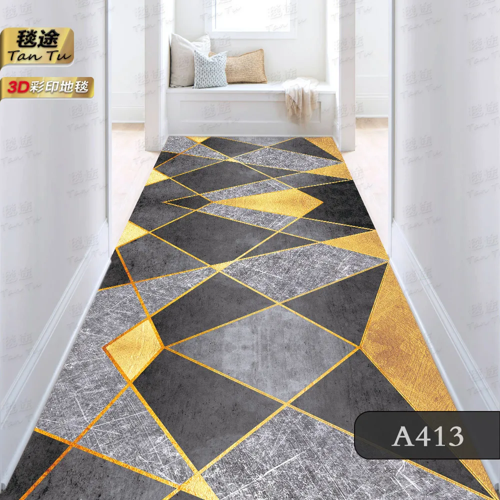 

Abstract Geometric Long Elevator Lobby Carpets Living Room Bedroom Anti Slip Pro Rug Stairway Hallway Corridor Aisle Hotel