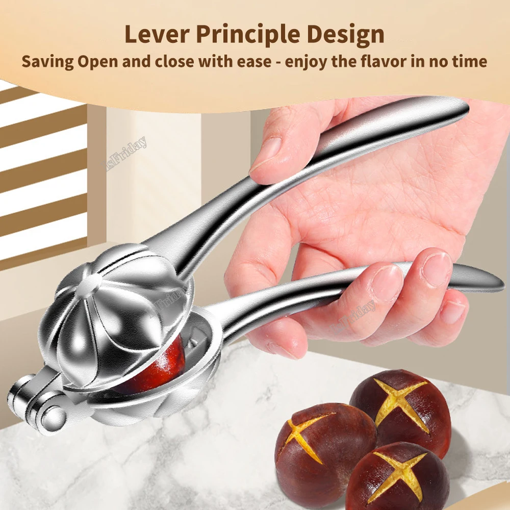 Chestnut Opener Machine Stainless Steel Quick Clip Walnut Pliers Chestnut Sheath Cutter Nut Cracker Sheller Kitchen Tool
Chestnut Opener Machine Stainless Steel Quick Clip Walnut Pliers Chestnut Sheath Cutter Nut Cracker Sheller Kitchen Tool