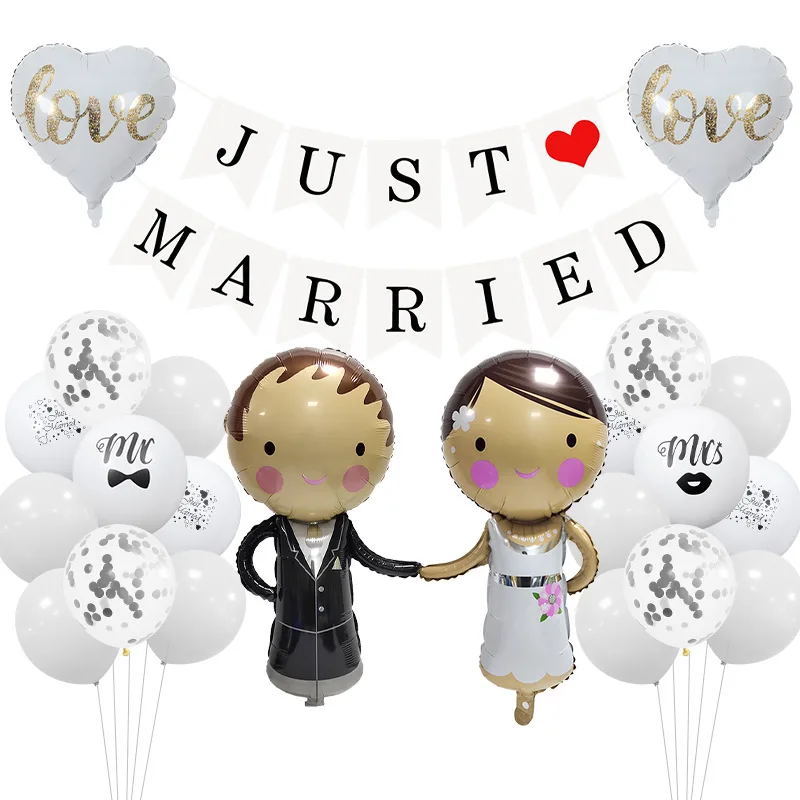 Just Married Wedding Party Decoration, Mr and Mrs Love Balloon, Banner Garland, Bridal Shower, Engagement Decor Supplies
Just Married Wedding Party Decoration, Mr and Mrs Love Balloon, Banner Garland, Bridal Shower, Engagement Decor Supplies