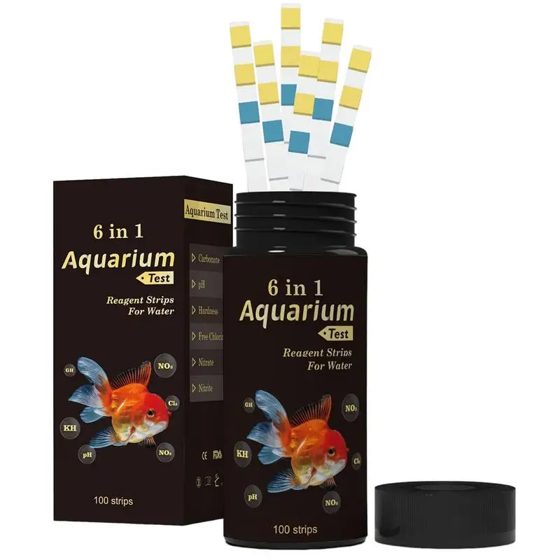 Aquarium Water Test Kit 6 In 1 Fast Water Quality Testing Strips Reliable For Testing Water Quality For Hardness Lead PH Iron 
Aquarium Water Test Kit 6 In 1 Fast Water Quality Testing Strips Reliable For Testing Water Quality For Hardness Lead PH Iron