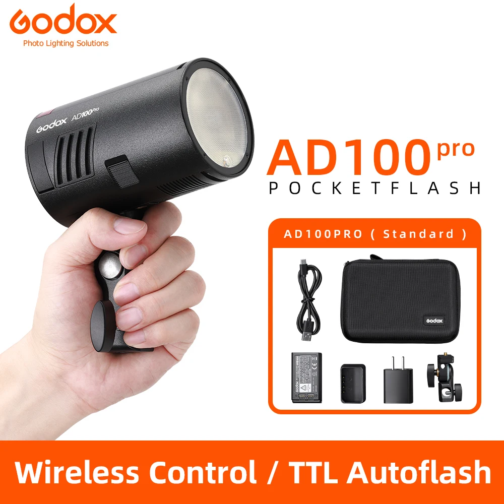 Карманная вспышка Godox AD100Pro 100Ws TTL 2,4G HSS 1/8000s, внешняя вспышка с литиевой батареей 7,2 В/2600 мАч, 360 полная мощность вспышки 0,01-1.
Карманная вспышка Godox AD100Pro 100Ws TTL 2,4G HSS 1/8000s, внешняя вспышка с литиевой батареей 7,2 В/2600 мАч, 360 полная мощность вспышки 0,01-1.