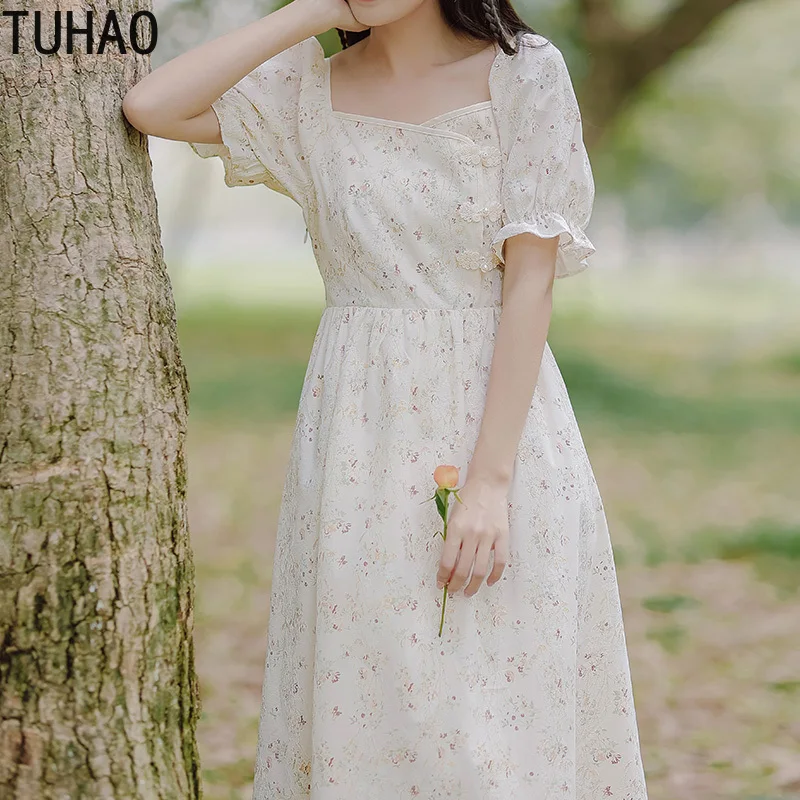 TUHAO Dresses Women Floral Print Pleated Dress Elegant Short Sleeve Ruffle Dress Casual A-Line Summer Beach Dress Robe
TUHAO Dresses Women Floral Print Pleated Dress Elegant Short Sleeve Ruffle Dress Casual A-Line Summer Beach Dress Robe