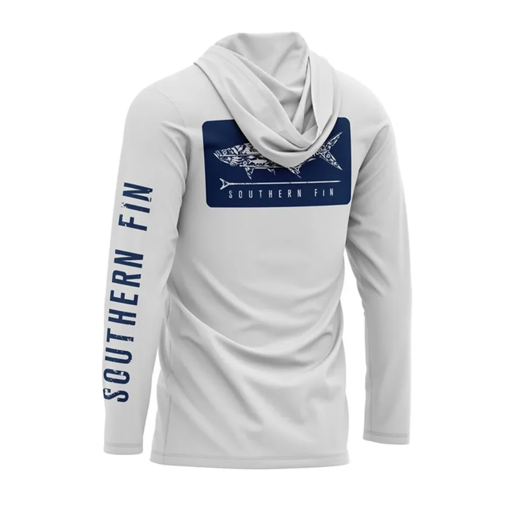 

Souternfinapparel Mannen Vissen Kleding T-shirt Lange Mouw Tech Hoody Overhemd Zomer Outdoor Running Vissen Racing Kleding