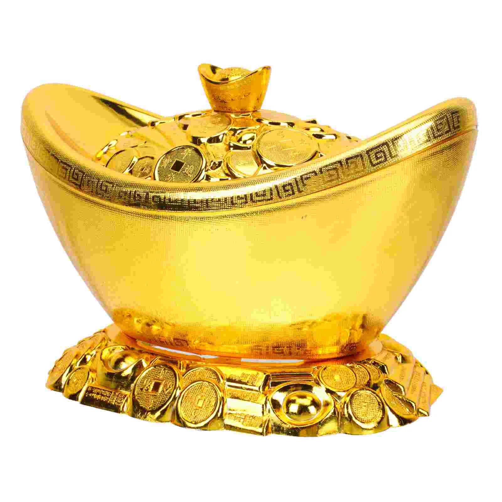 Office Decor Golden Ingot Chinese Yuan Bao Feng Shui Lucky Money Candy Box Organizer Prosperity Wealth Charm Auspicious
Office Decor Golden Ingot Chinese Yuan Bao Feng Shui Lucky Money Candy Box Organizer Prosperity Wealth Charm Auspicious