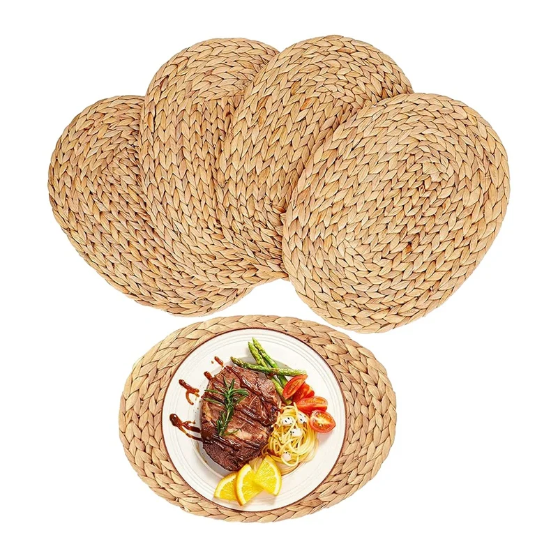 Oval Woven Placemats, Natural Water Hyacinth Placemats , Non-Slip Placemats 12X16 Inches 4Pack
Oval Woven Placemats, Natural Water Hyacinth Placemats , Non-Slip Placemats 12X16 Inches 4Pack