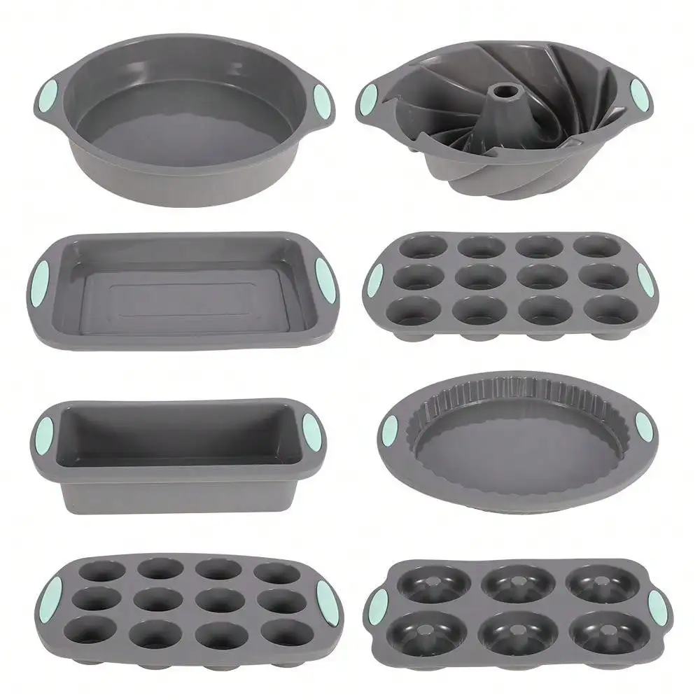 8 Shapes Silicone Baking Set - Silicone Baking Cake Pan, Silicone Cake Molds, Baking Sheet, Donut Pan, Silicone Muffin Pan
8 Shapes Silicone Baking Set - Silicone Baking Cake Pan, Silicone Cake Molds, Baking Sheet, Donut Pan, Silicone Muffin Pan