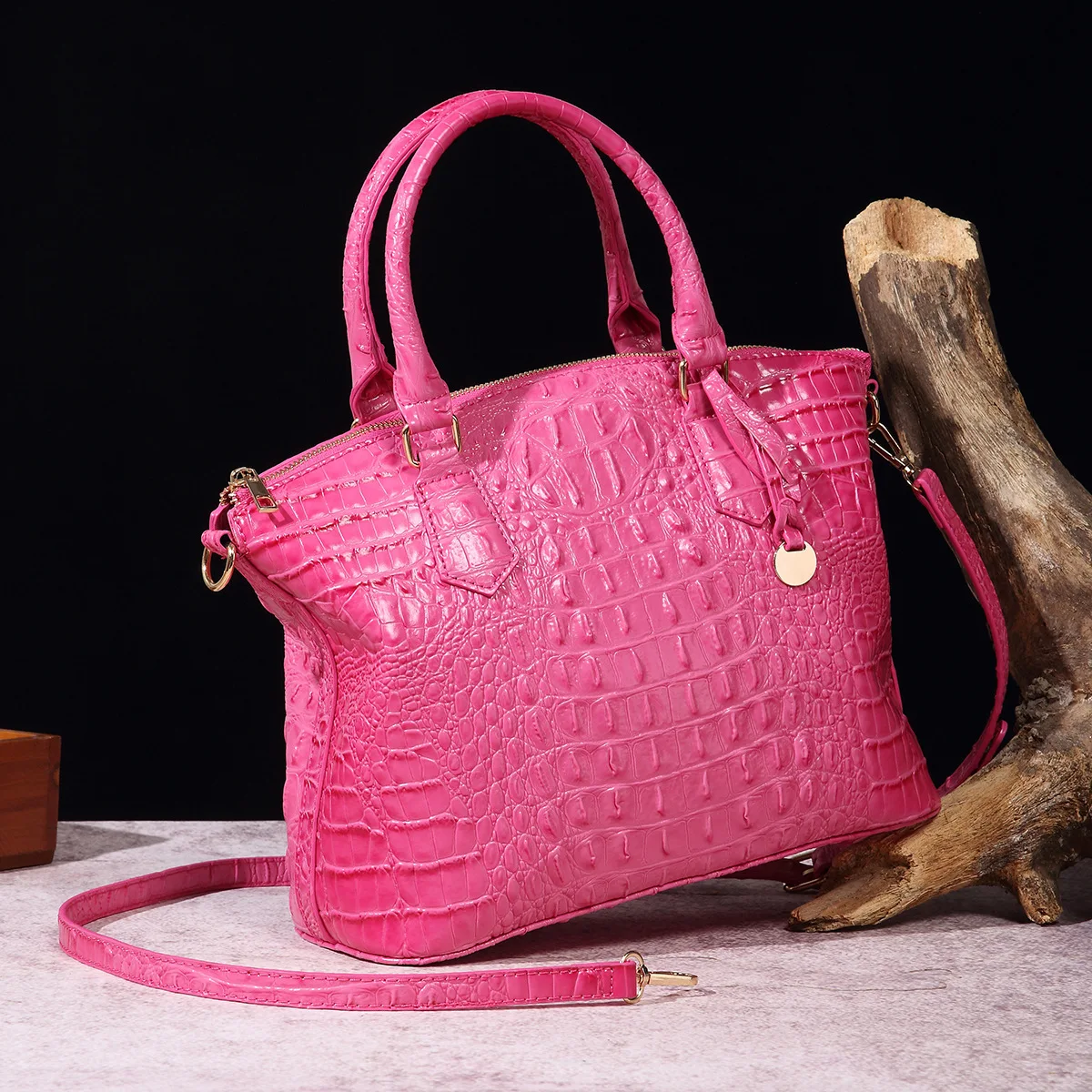 

Crocodile Leather Designer Handbag for Female 2024 Casual Shoulder Crossbody Women Shopper Bag Luxury Brand Ladies Messenger Sac