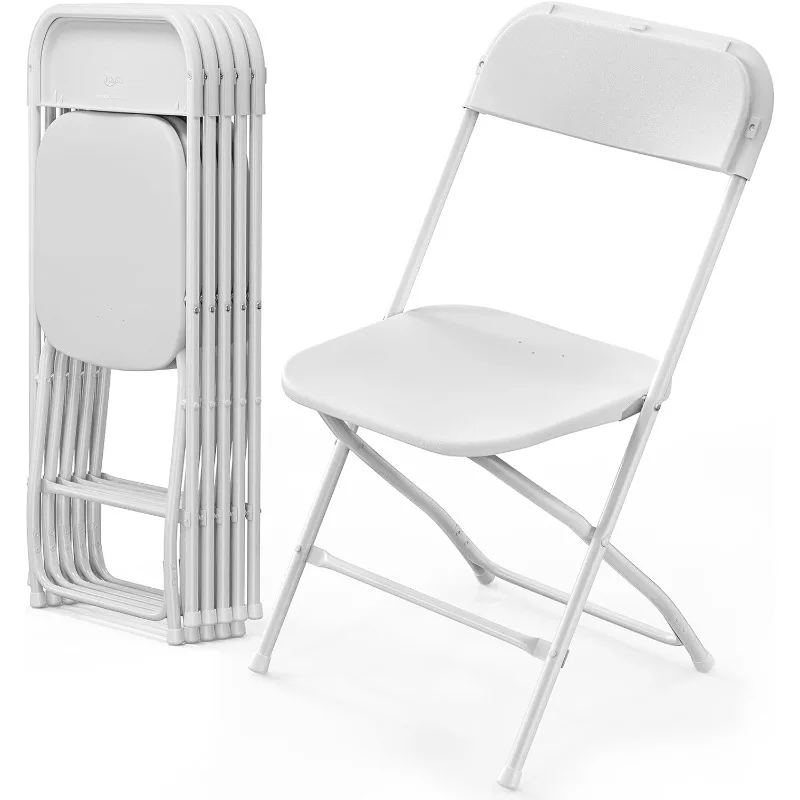 6-Pack White Plastic Folding Chairs, Indoor and Outdoor Portable Stackable Commercial Seating with Steel Frame 350 lbs.
6-Pack White Plastic Folding Chairs, Indoor and Outdoor Portable Stackable Commercial Seating with Steel Frame 350 lbs.