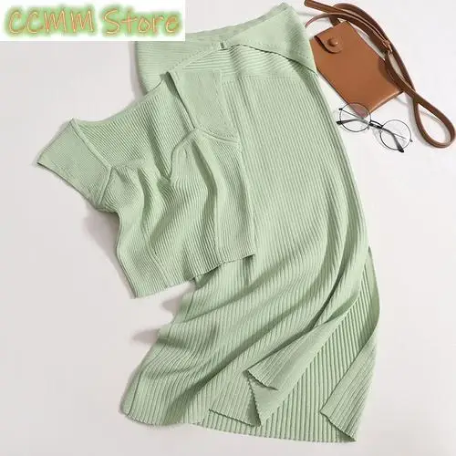 New Knitting 2 Piece Sets Womens Outfits Fashion Patchwork Sleeveless Casual Sets Chic Sexy Solid Midi Skirt Sets
New Knitting 2 Piece Sets Womens Outfits Fashion Patchwork Sleeveless Casual Sets Chic Sexy Solid Midi Skirt Sets