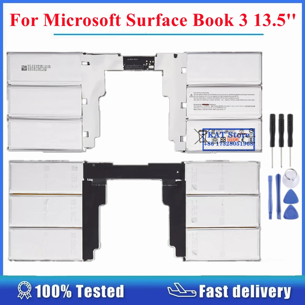G3HTA065H G3HTA064H 11.36V 57.3Wh 5042mAh Tablet Battery For Microsoft Surface Book 3 13.5'' 1909 Spare Part Replacement
G3HTA065H G3HTA064H 11.36V 57.3Wh 5042mAh Tablet Battery For Microsoft Surface Book 3 13.5'' 1909 Spare Part Replacement