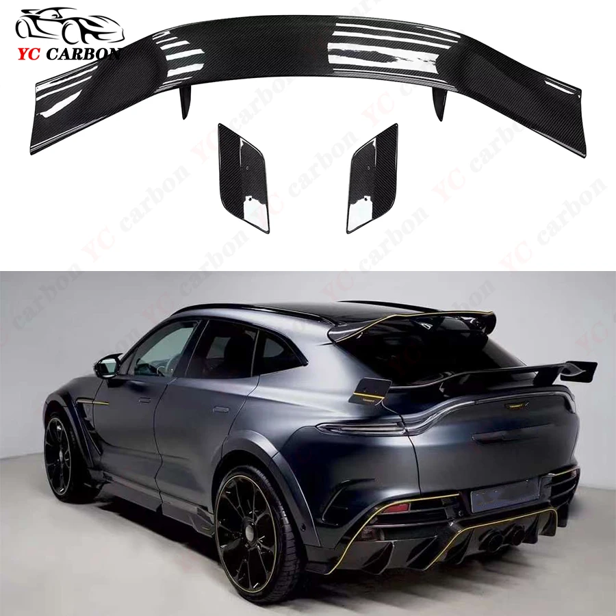 

For Aston Martin DBX mansory High quality Carbon Fiber Rear Spoiler Rear Wing Lip Tail Trun k SpoilersTail fins Separator