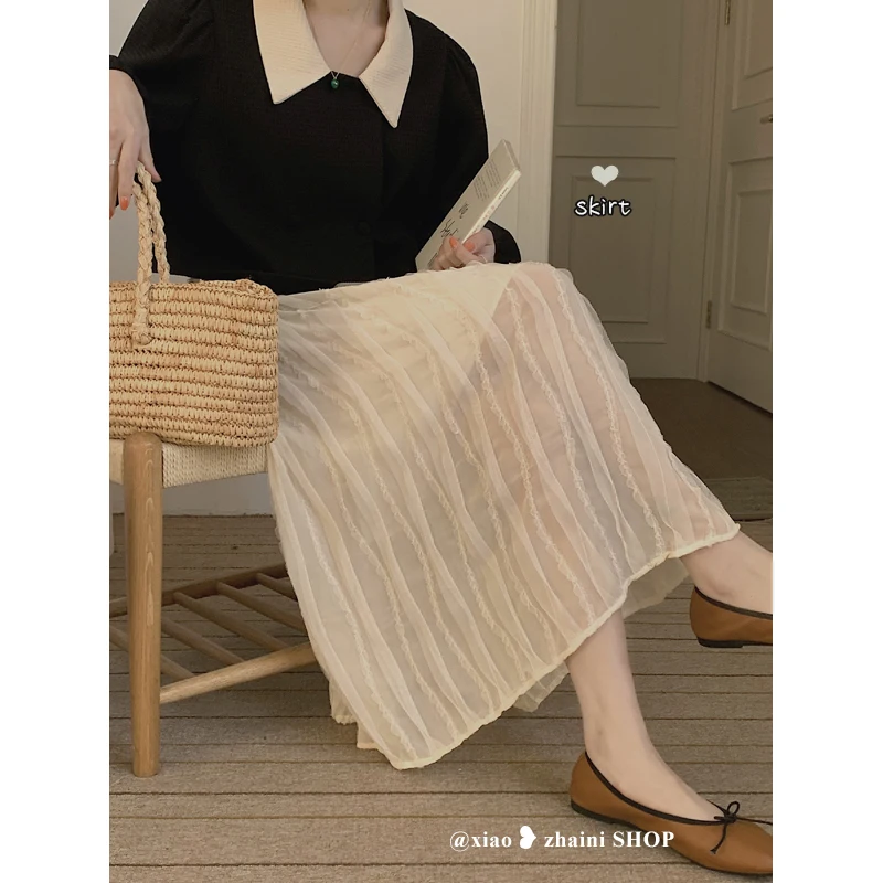 French Mesh Half Skirt Female 2023 Summer New High Waist Thin Skirt A Word Fairy In The Long Skirt Korean Fashion Clothing
French Mesh Half Skirt Female 2023 Summer New High Waist Thin Skirt A Word Fairy In The Long Skirt Korean Fashion Clothing