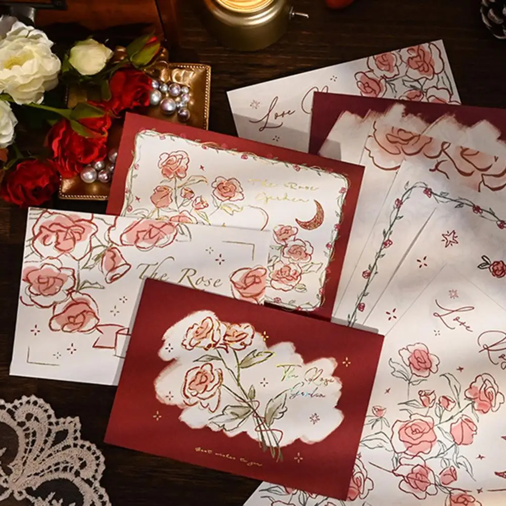 Flower Pattern Writing Paper Bronzing Design Write A Letter Romantic Style Letter Paper Set Girl Supply
Flower Pattern Writing Paper Bronzing Design Write A Letter Romantic Style Letter Paper Set Girl Supply