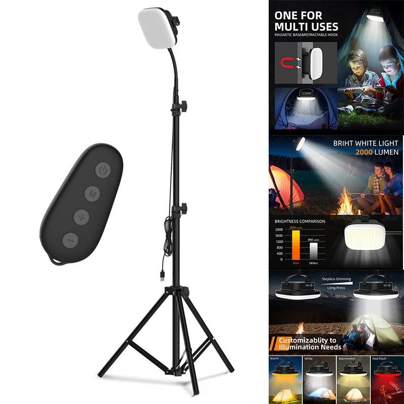 Remote Control Camping Lights Camping Lights 3200K-7500K Bracket Outdoor Field Lights Hanging Outdoor Lights
Remote Control Camping Lights Camping Lights 3200K-7500K Bracket Outdoor Field Lights Hanging Outdoor Lights