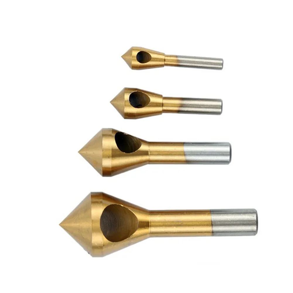 Countersink Drill Bit Gold High Speed Steel Metal Deburring Garden Replacement Titanium Tools 4Pcs Accessories
Countersink Drill Bit Gold High Speed Steel Metal Deburring Garden Replacement Titanium Tools 4Pcs Accessories