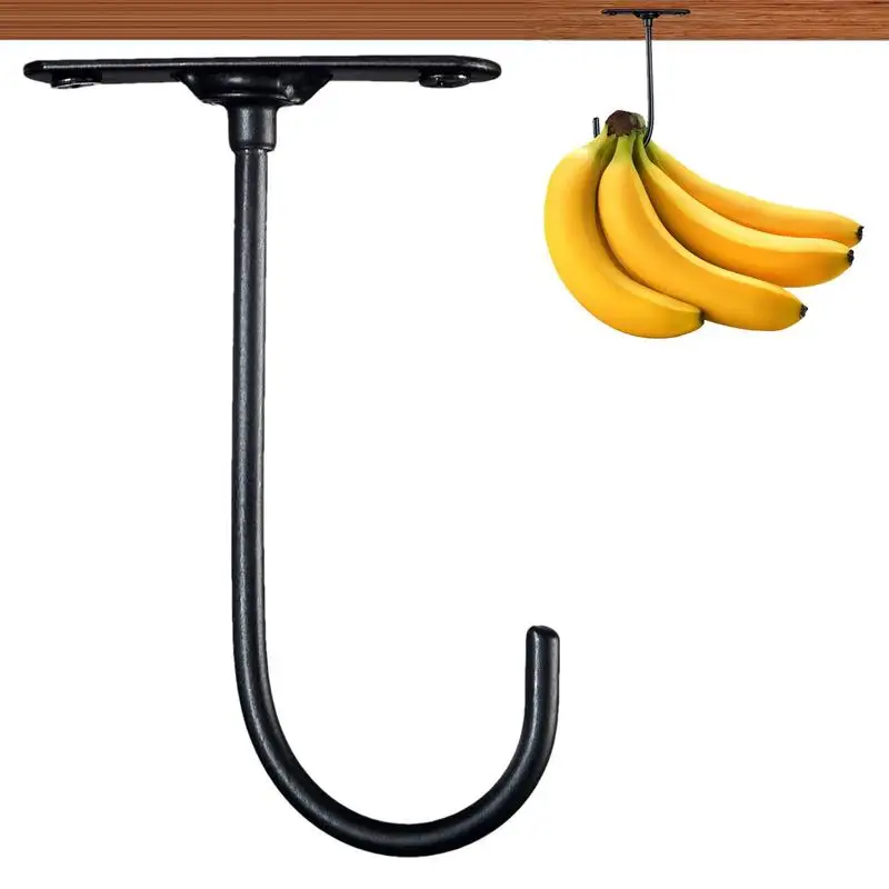 360 Degree Rotatable Key Hook Under Cabinet Banana Hanging Hook Fruit Keep Fresh Holder Metal Iron Black Mug Cup Storage Hook
360 Degree Rotatable Key Hook Under Cabinet Banana Hanging Hook Fruit Keep Fresh Holder Metal Iron Black Mug Cup Storage Hook