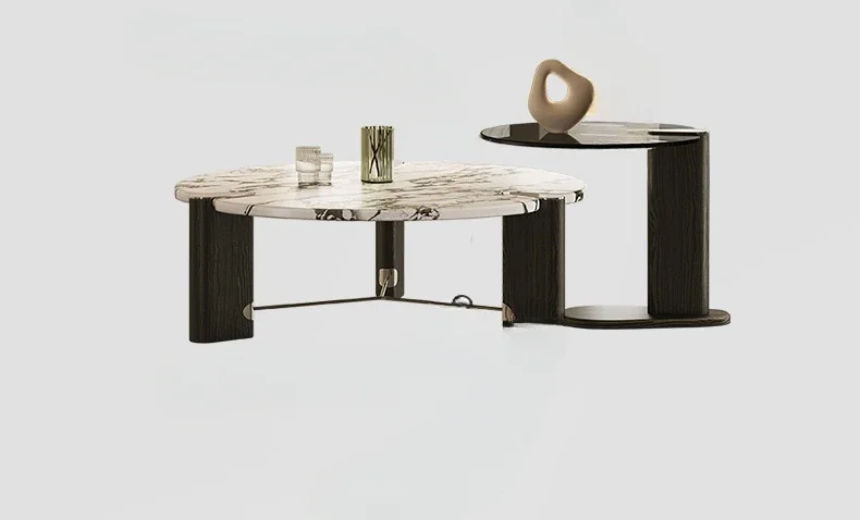 Modern Light Luxury Coffee Table Simple Size round Combination Living Room Tea Table Marble Table Ash Wood 
Modern Light Luxury Coffee Table Simple Size round Combination Living Room Tea Table Marble Table Ash Wood