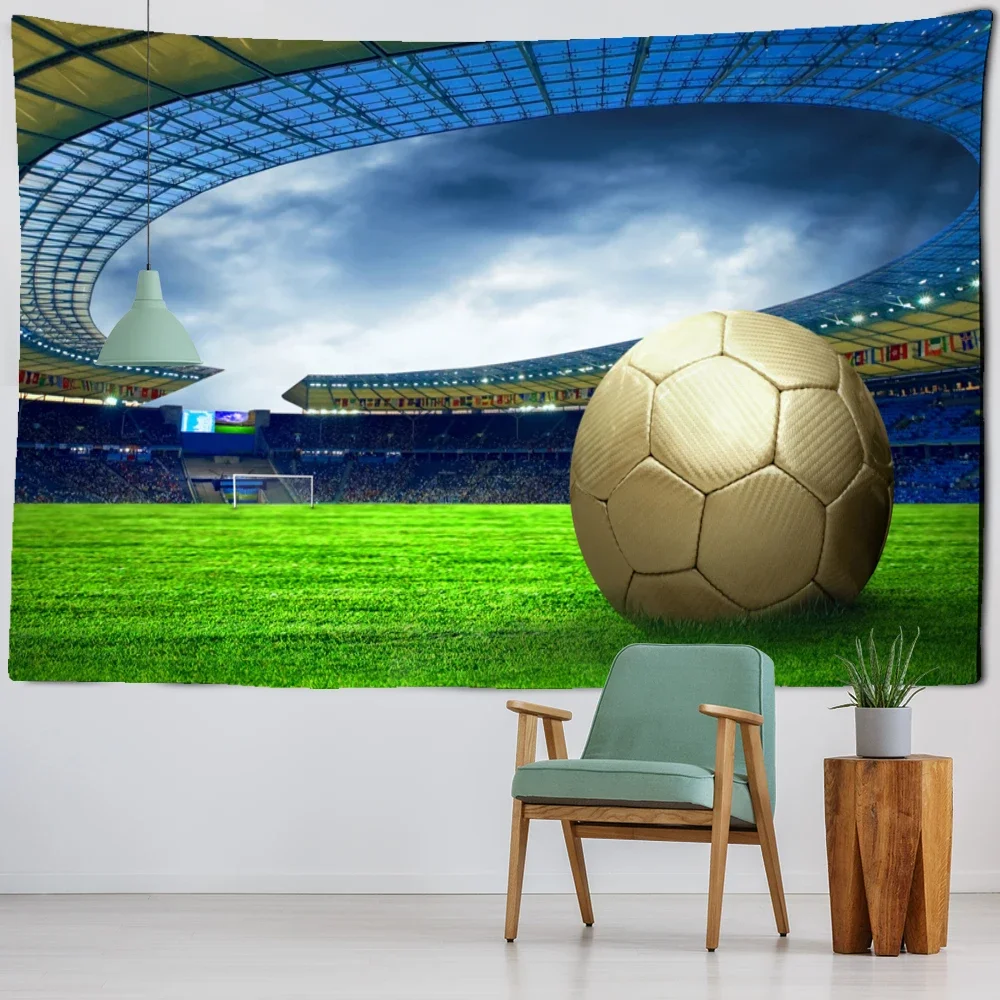 

Настенный гобелен с изображением футбольного поля, гобелен в стиле бохо, хиппи, тапиз, искусство, мистик, психоделическая спальня, гостиная, домашний декор