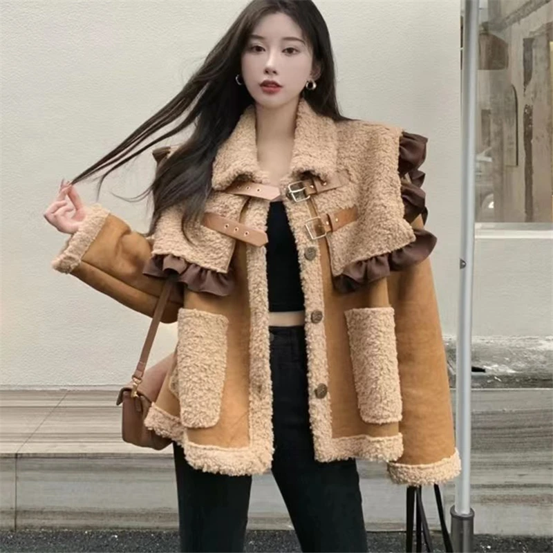 2023 Autumn/Winter Fashion New Style Single Breasted Retro Design Feeling Fur Integrated Warm Imitation Lamb Fur Coat Women's
2023 Autumn/Winter Fashion New Style Single Breasted Retro Design Feeling Fur Integrated Warm Imitation Lamb Fur Coat Women's