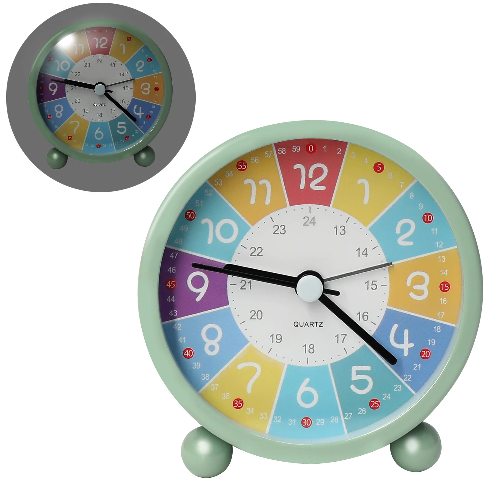 

Analogue Alarm Clock For Children Time Learning Quartz Wecker Silent Alarm Clocks With Night Light For Kids Birthday Decora Gift