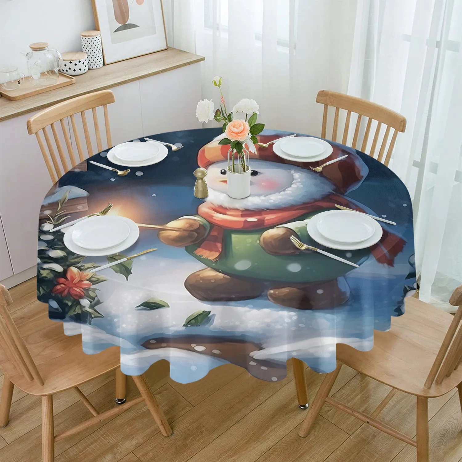 Christmas Snowman Christmas Tree Round Tablecloth Party Kitchen Dinner Table Cover Holiday Decor Waterproof Tablecloths
Christmas Snowman Christmas Tree Round Tablecloth Party Kitchen Dinner Table Cover Holiday Decor Waterproof Tablecloths