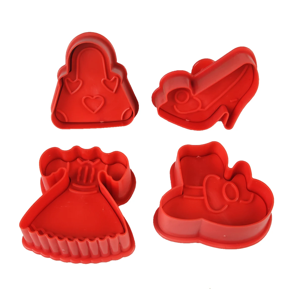 4Pcs Girls Hat Skirt Handbag Shape Kitchen Cake Mould Baking Printing For Soap Cookies Fondant Biscuits Candy Decorating Tools
4Pcs Girls Hat Skirt Handbag Shape Kitchen Cake Mould Baking Printing For Soap Cookies Fondant Biscuits Candy Decorating Tools
