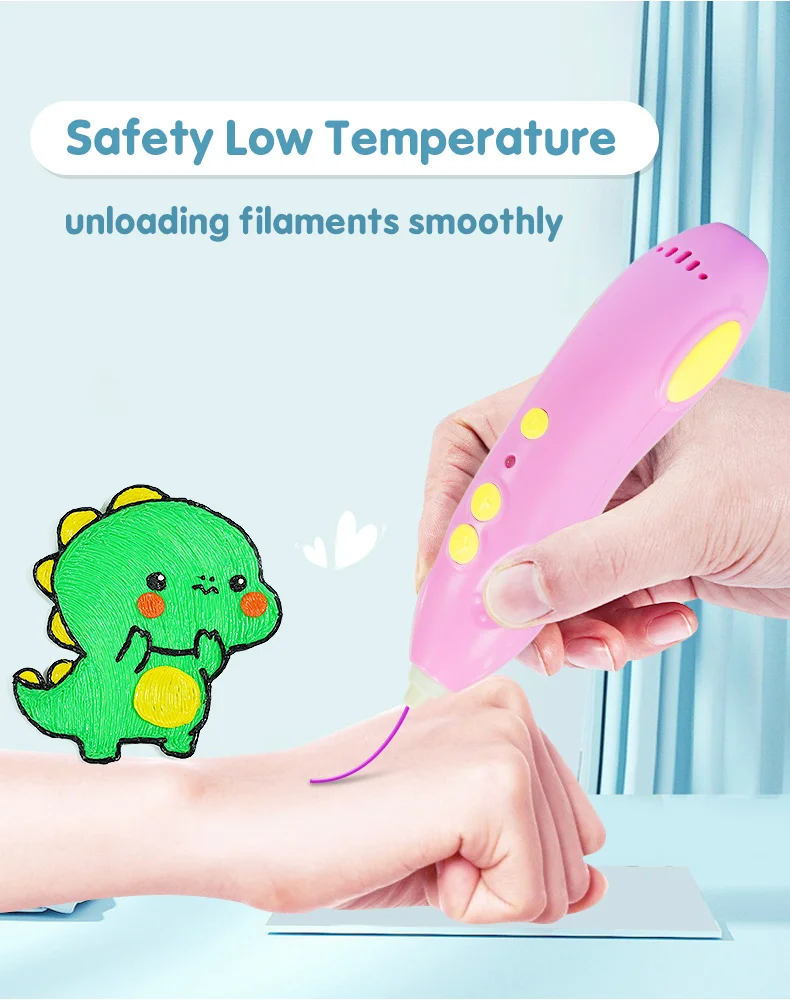 Newest 3D Pen PCL Filament Low Temperature Anti-Scald 3D Printing Pen DIY Drawing Toys For Girls Boys New Year Christmas Birthda
Newest 3D Pen PCL Filament Low Temperature Anti-Scald 3D Printing Pen DIY Drawing Toys For Girls Boys New Year Christmas Birthda