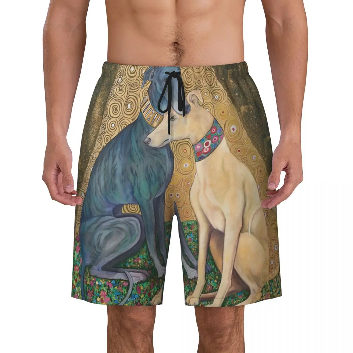 Custom Gustav Klimt Greyhound Dog Art Swim Trunks Men Quick Dry Board Shorts Whippet Sihthound Dog Bathing Suits Boardshorts
Custom Gustav Klimt Greyhound Dog Art Swim Trunks Men Quick Dry Board Shorts Whippet Sihthound Dog Bathing Suits Boardshorts