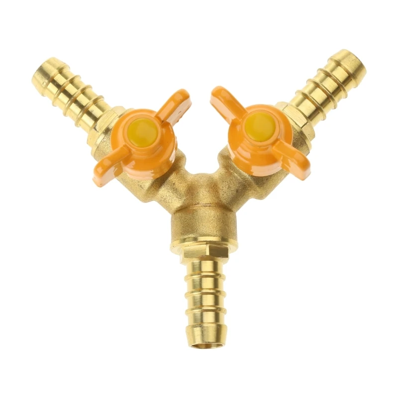 

LXAF Y Shaped Brass Connector with 3 Switches Versatile Perfect for Water Oil & More