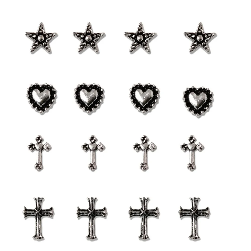 50pcs Metal Small Cross Nail Art Charm 3D Chrome Ancient Mini Alloy Heart Nail Jewelry DIY Punk Nail Parts Accessories
50pcs Metal Small Cross Nail Art Charm 3D Chrome Ancient Mini Alloy Heart Nail Jewelry DIY Punk Nail Parts Accessories