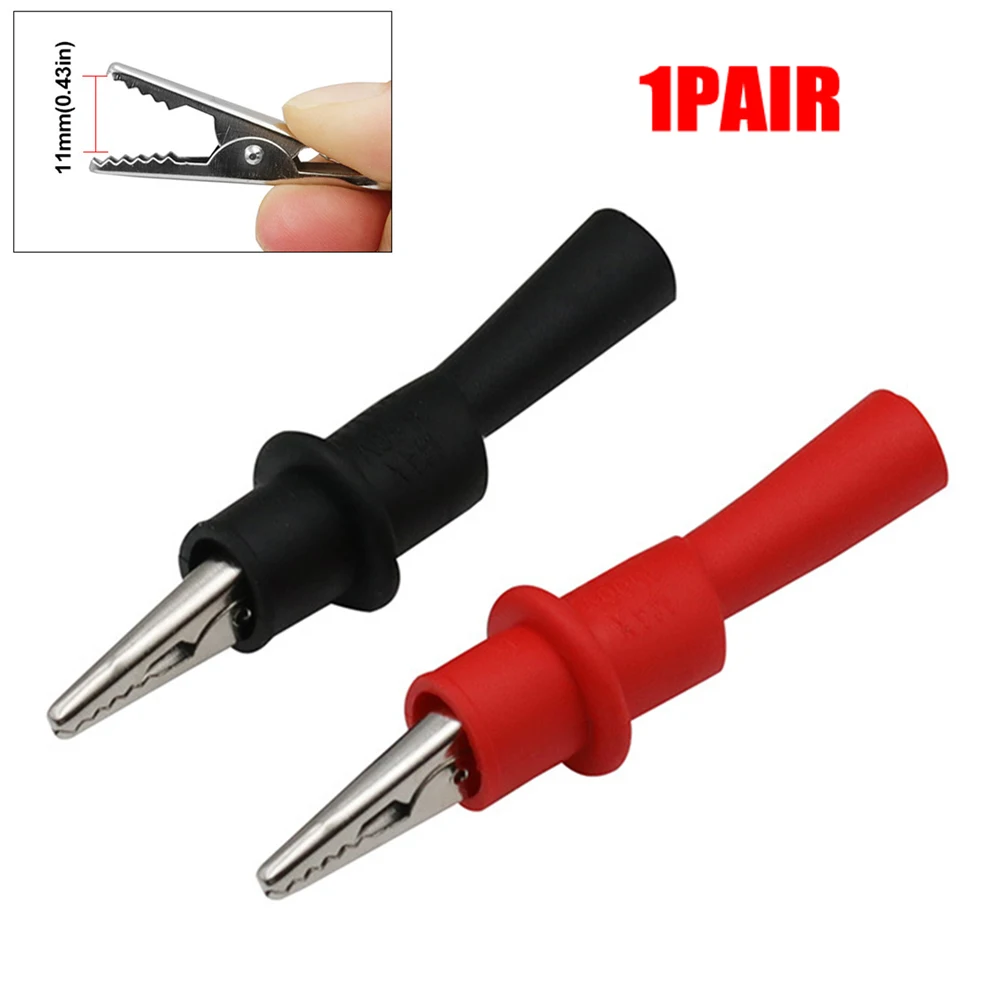 1Pair Wire Tips Test Clip Clamp Red+Black Rubber Insulated Sheath+metal Clip Tool Parts For Multi-Meter Tester AC DC 10A 1000V
1Pair Wire Tips Test Clip Clamp Red+Black Rubber Insulated Sheath+metal Clip Tool Parts For Multi-Meter Tester AC DC 10A 1000V