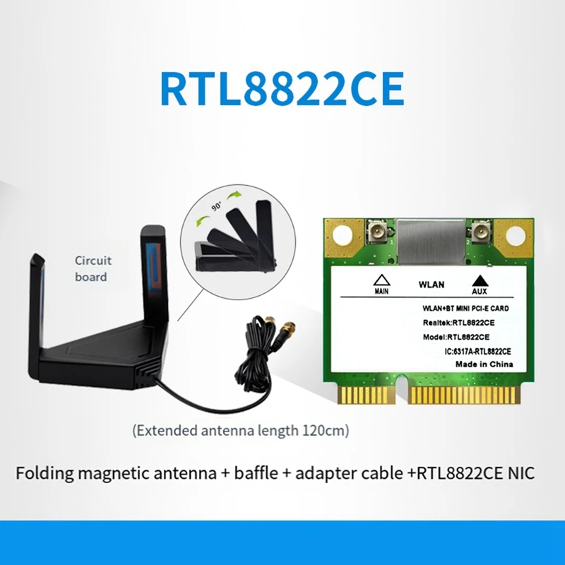 1 Piece 2.4G 5.8Ghz Bluetooth 5.1 Gigabit Wireless LAN Adapter 1200M Wifi Wireless For Win7 Win8 Win10 Linux
1 Piece 2.4G 5.8Ghz Bluetooth 5.1 Gigabit Wireless LAN Adapter 1200M Wifi Wireless For Win7 Win8 Win10 Linux
