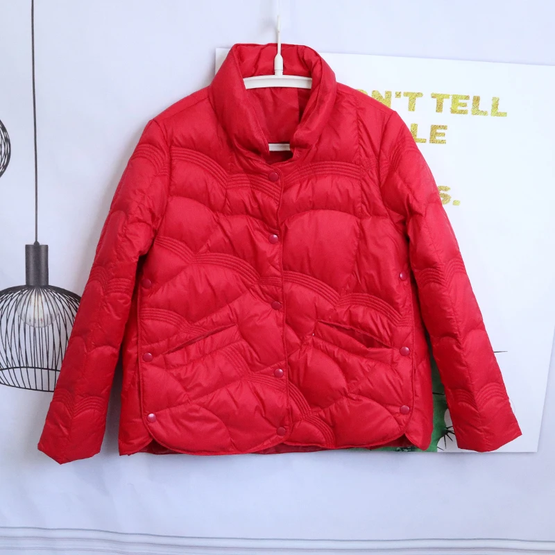 Women's Down Jacket Lightweight White Duck Down Long Sleeved Top Winter Stand Collar Single Breasted Solid Color Jacket 2023
Women's Down Jacket Lightweight White Duck Down Long Sleeved Top Winter Stand Collar Single Breasted Solid Color Jacket 2023