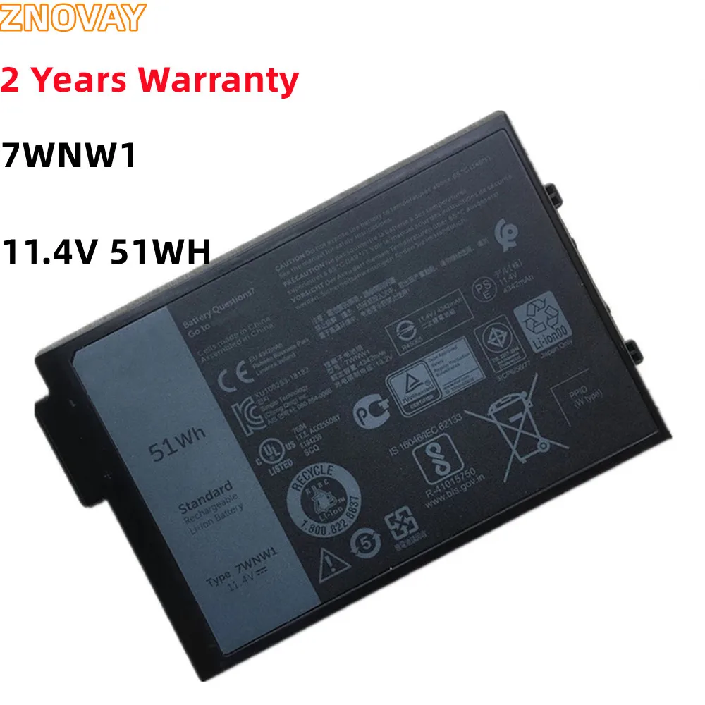 ZNOVAY 7WNW1 DMF8C 11,4 V 51WH Аккумулятор для ноутбука Dell Latitude 7424 5420 5424 5420 прочный P85G001 P86G001 GK3D3
ZNOVAY 7WNW1 DMF8C 11,4 V 51WH Аккумулятор для ноутбука Dell Latitude 7424 5420 5424 5420 прочный P85G001 P86G001 GK3D3