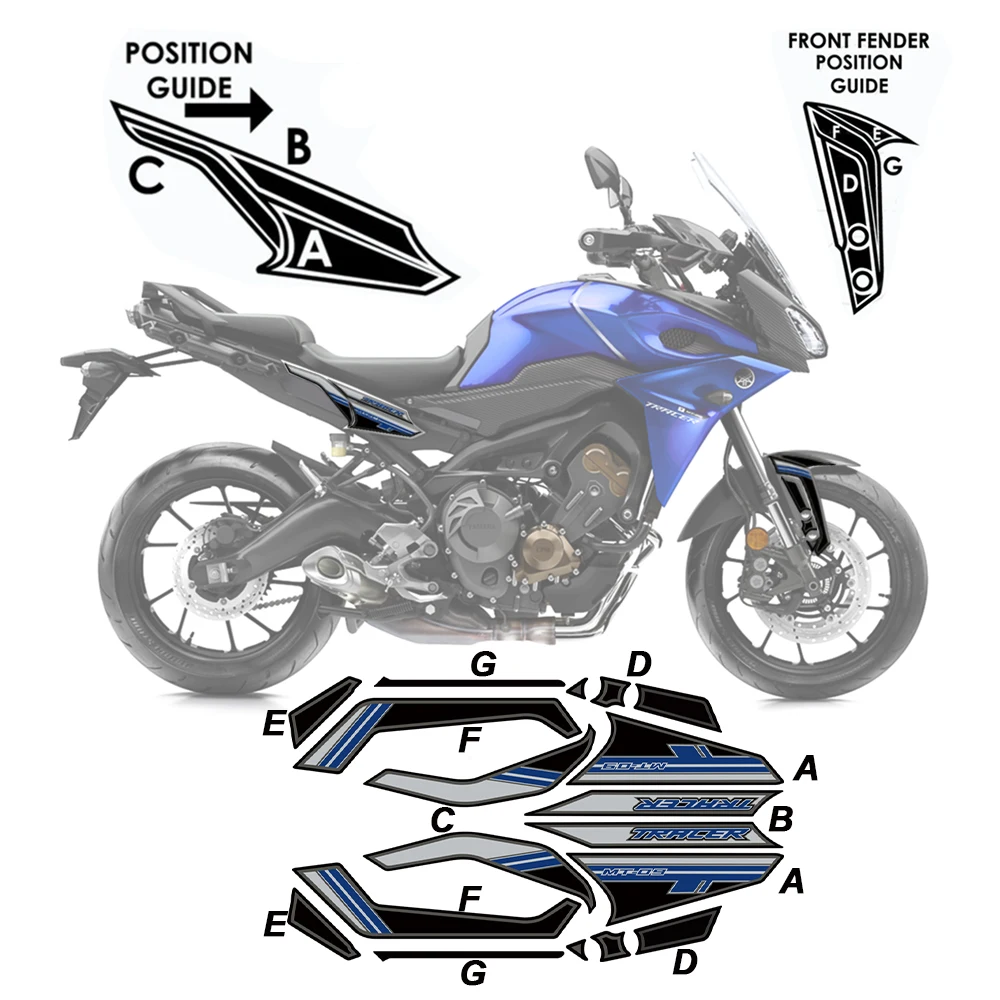 For Yamaha MT09 Tracer 2014 2015 2016 2017 2018 Motorcycle Sticker Front Fender Rear Decals moto body Protection Sticker Decals
For Yamaha MT09 Tracer 2014 2015 2016 2017 2018 Motorcycle Sticker Front Fender Rear Decals moto body Protection Sticker Decals