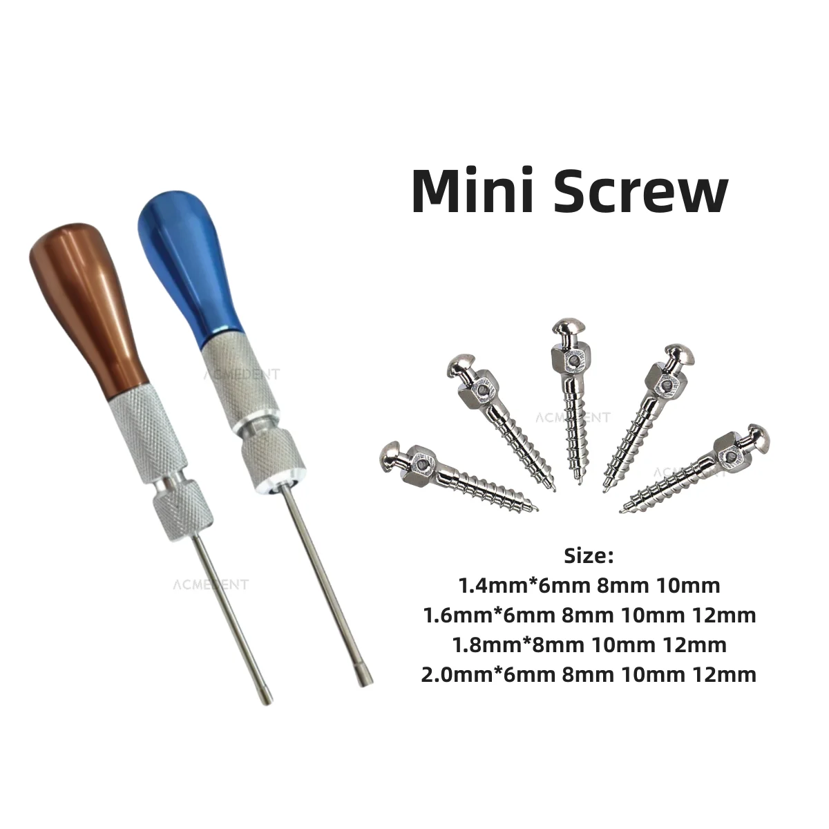 

Dental Mini Screw Implants Orthodontic Bone Anchor Micro Screws Screwdriver Two Types