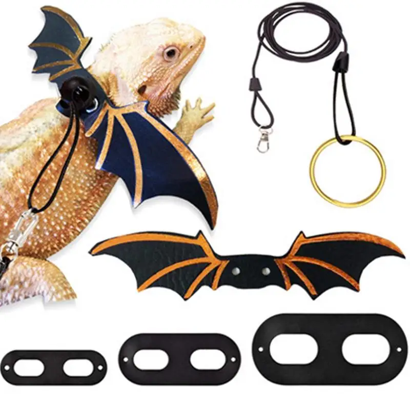 Adjustable Bearded Dragon Leash Harness Set Wings Costume Clothes From Baby To Juvenile Iguana Gecko Chameleon Walking
Adjustable Bearded Dragon Leash Harness Set Wings Costume Clothes From Baby To Juvenile Iguana Gecko Chameleon Walking