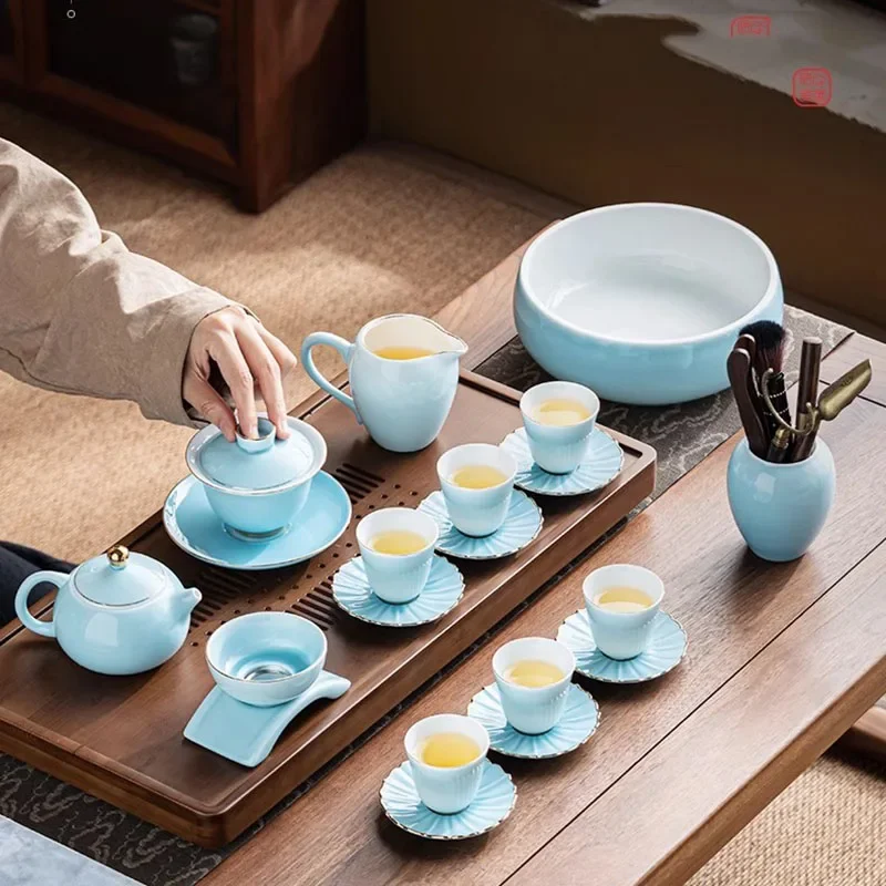 Lazy Luxury Tea Set Matcha Chinese Kung Fu Cup Ceremony Pot Tea Set Afternoon Living Room Service Juego De Te Home Products
Lazy Luxury Tea Set Matcha Chinese Kung Fu Cup Ceremony Pot Tea Set Afternoon Living Room Service Juego De Te Home Products
