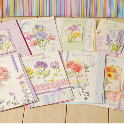 4pcs flower greeting cards birthday wishes multi purpose bowknot ribbon for you cards
4pcs flower greeting cards birthday wishes multi purpose bowknot ribbon for you cards