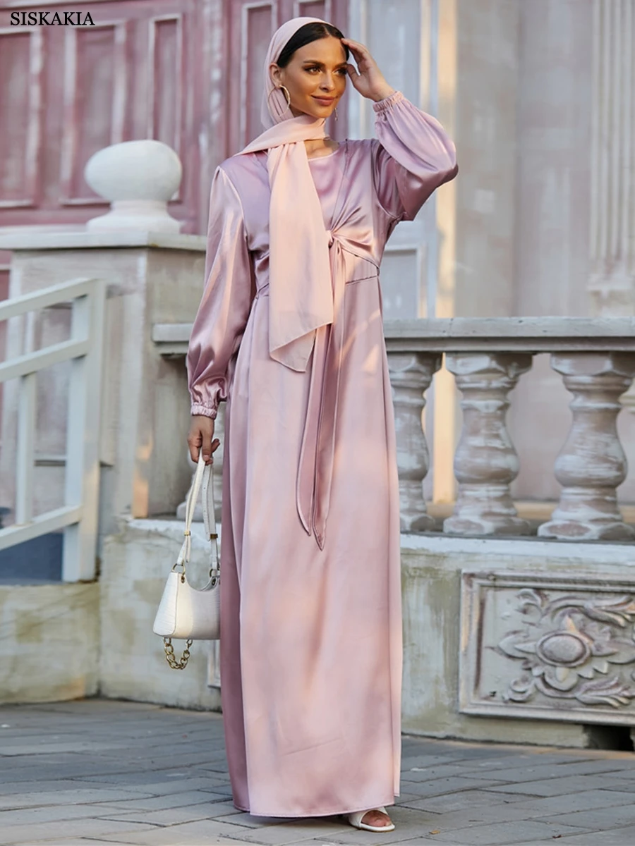 Siskakia, модные атласные элегантные длинные платья с поясом, в Саудовской Аравии, Дубае, для женщин, Abayas, Марокканский, арабский, турецкий кафтан, мусульманская одежда, Eid
Siskakia, модные атласные элегантные длинные платья с поясом, в Саудовской Аравии, Дубае, для женщин, Abayas, Марокканский, арабский, турецкий кафтан, мусульманская одежда, Eid