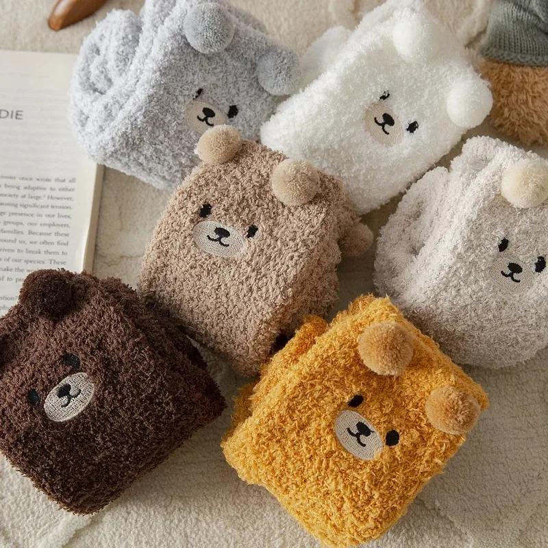 Women Winter Warm Fluffy Socks Home Floor 3D Bear Cute Animal Thick Fleece Fuzzy Sock Japanese Fashion Korean Style
Women Winter Warm Fluffy Socks Home Floor 3D Bear Cute Animal Thick Fleece Fuzzy Sock Japanese Fashion Korean Style