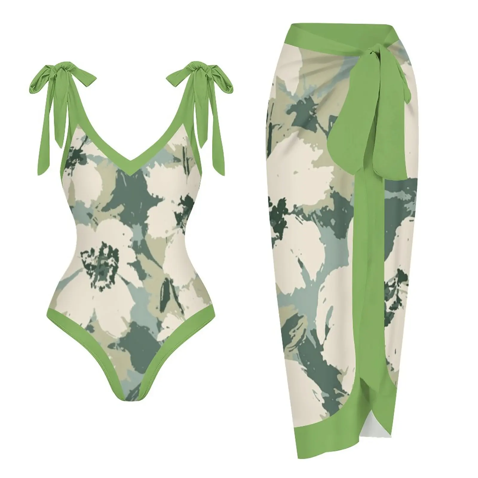 Vintage Two-piece Swimsuit Sexy Printed Bikini Set Cover Up Holiday Beach Dress Bathing Suit Fashion Sleeveless Beachwear
Vintage Two-piece Swimsuit Sexy Printed Bikini Set Cover Up Holiday Beach Dress Bathing Suit Fashion Sleeveless Beachwear