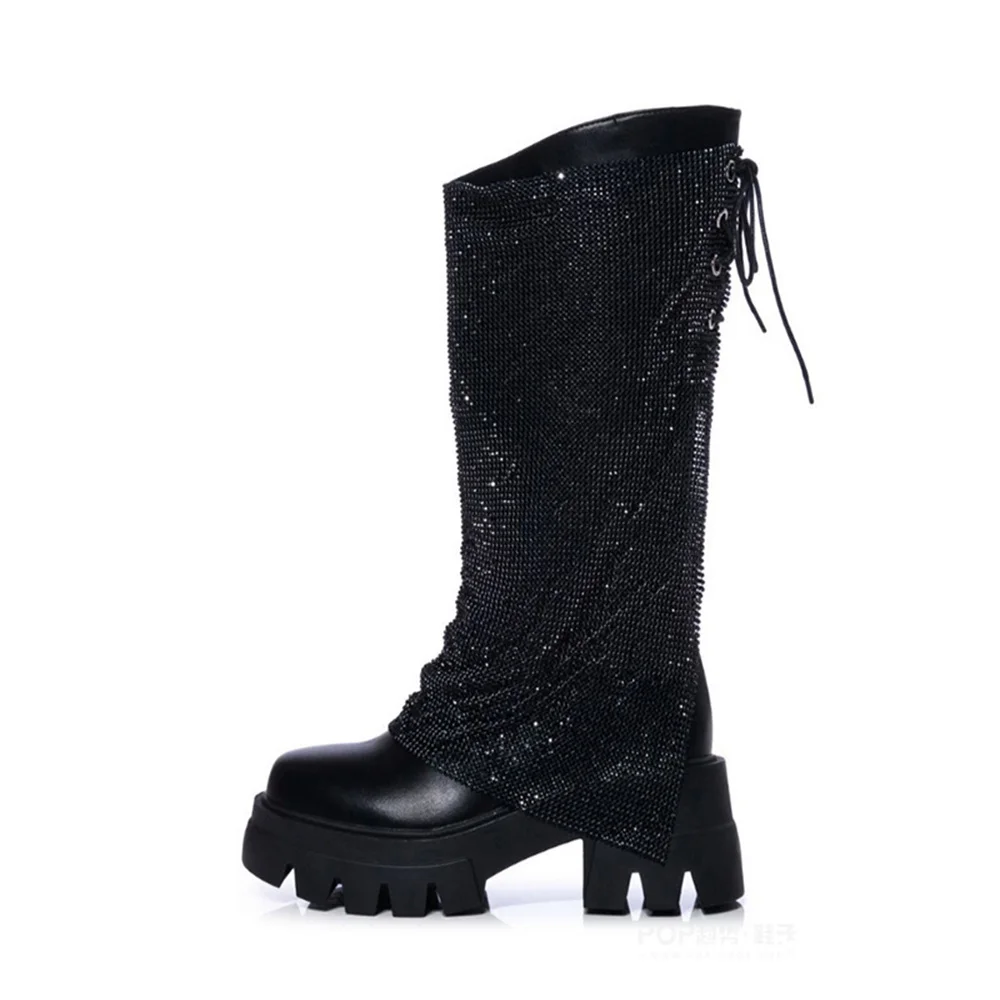 2023 Autumn/Winter New Fashion Women's High Chunky Platform Round Toe Frenum Knee high Boots Catwalk shows Hollow Out
2023 Autumn/Winter New Fashion Women's High Chunky Platform Round Toe Frenum Knee high Boots Catwalk shows Hollow Out