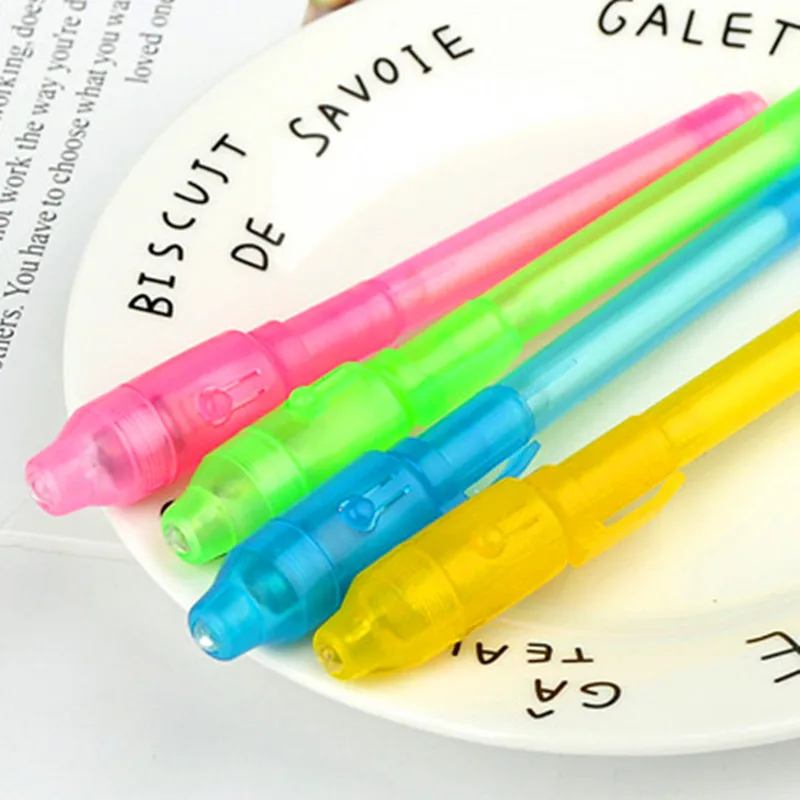 Funny Luminous Light Pen Magic Purple 2 In 1 UV Black Combo Drawing Invisible Ink Pen Learning Education Toys For Child
Funny Luminous Light Pen Magic Purple 2 In 1 UV Black Combo Drawing Invisible Ink Pen Learning Education Toys For Child
