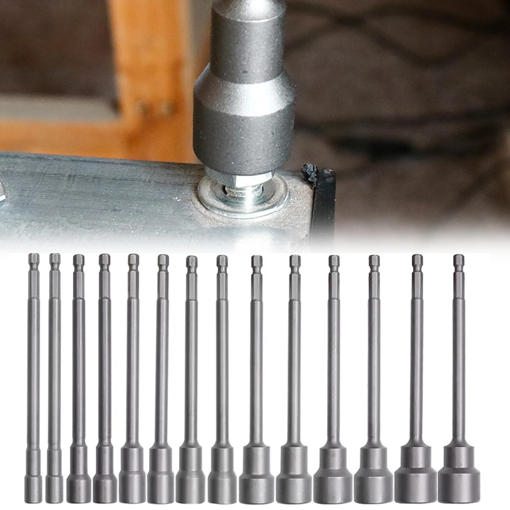 150mm Long 6mm-19mm Screw Metric Driver Tool Set Adapter Drill Bit 6 To 19mm Hexagonal Shank Hex Nut Socket Screw Tool
150mm Long 6mm-19mm Screw Metric Driver Tool Set Adapter Drill Bit 6 To 19mm Hexagonal Shank Hex Nut Socket Screw Tool