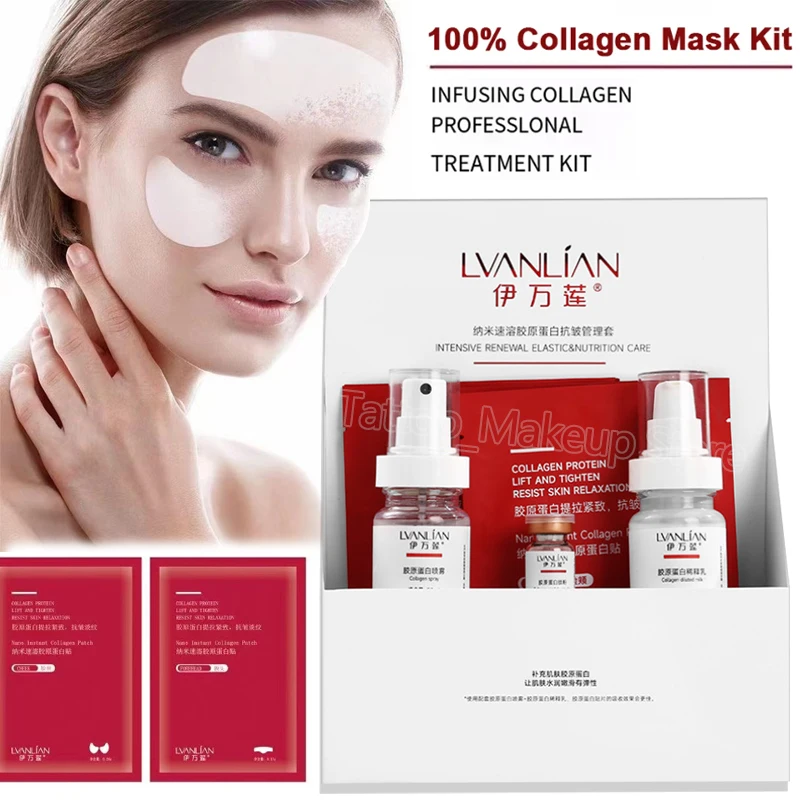100% Collagen Mask Kit Repairing Skin Care Absorbable Collagen Filler Firming Nourishing Moisturizing Anti-Aging Skincare
100% Collagen Mask Kit Repairing Skin Care Absorbable Collagen Filler Firming Nourishing Moisturizing Anti-Aging Skincare