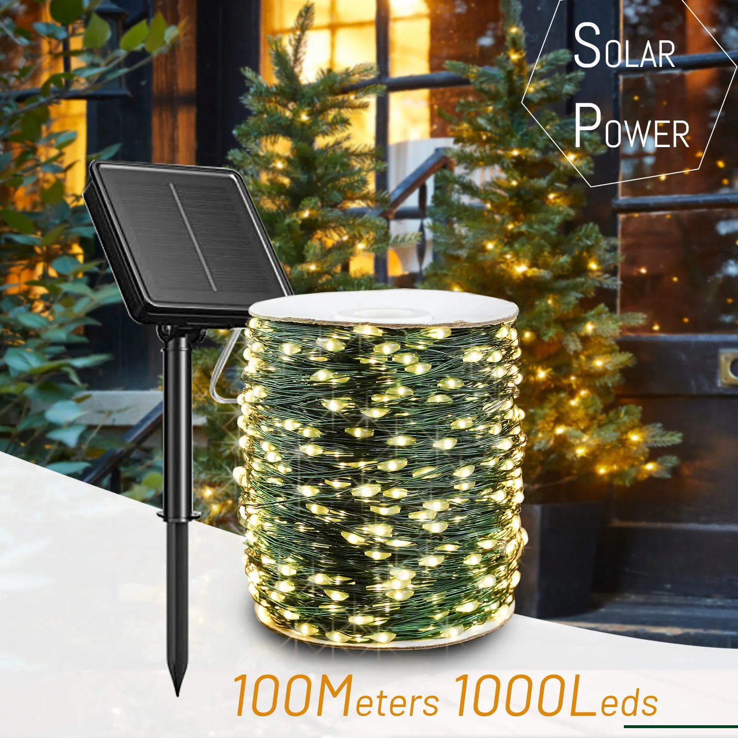 100M Outdoor Solar Powered Garland Fairy String Lights 100-300 LEDs 8 Mode Waterproof Garden Patio Lamp For Christmas Camp Decor
100M Outdoor Solar Powered Garland Fairy String Lights 100-300 LEDs 8 Mode Waterproof Garden Patio Lamp For Christmas Camp Decor